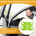 thumbnail image 2 of Cubierta de Tazón de Mango de Puerta Interior para Jeep Wrangler JK 4DR 2011-2017 Marco de Decoración de Mango Interior Verde ABS 4 Pcs, 2 of 6