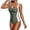 Army Green, variant on Women's Tummy Control Swimsuit One Piece Slimming Ruched Push up Bathing Suit Vintage Padded Retro V Neck Swimwear Hot Pink