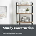 thumbnail image 4 of Better Homes & Gardens Jace 3-Shelf over-the-Toilet Rack with Black Frame and Oak Shelves, 4 of 14