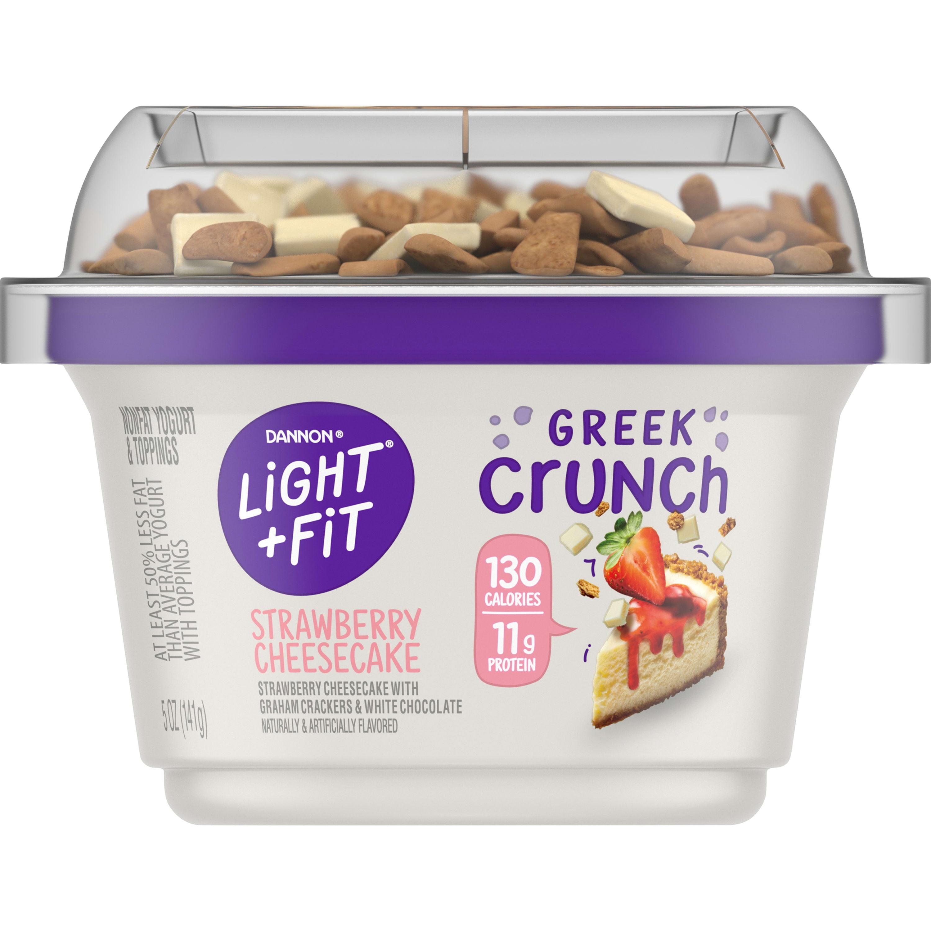 Light Fit Nonfat Strawberry Cheesecake Crunch Greek Yogurt 5 Oz 