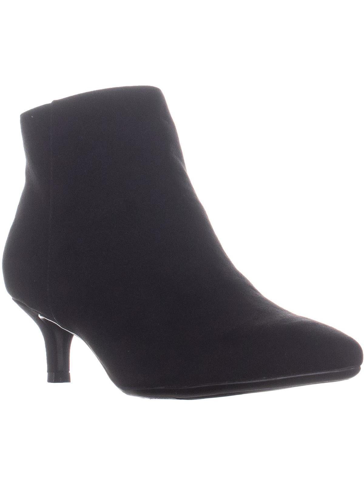 womens black kitten heel ankle boots