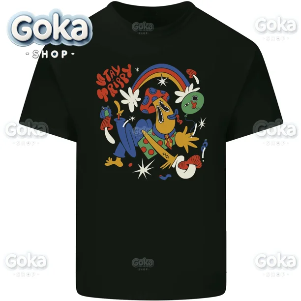 Camisetas gráficas con estampado psicodélico para hombre y mujer, camisetas de algodón con estampado Y2K, lindas y divertidas.