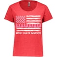 thumbnail image 3 of Inktastic Breast Cancer Awareness Pink Ribbons and Flag Women's Plus Size T-Shirt, 3 of 5