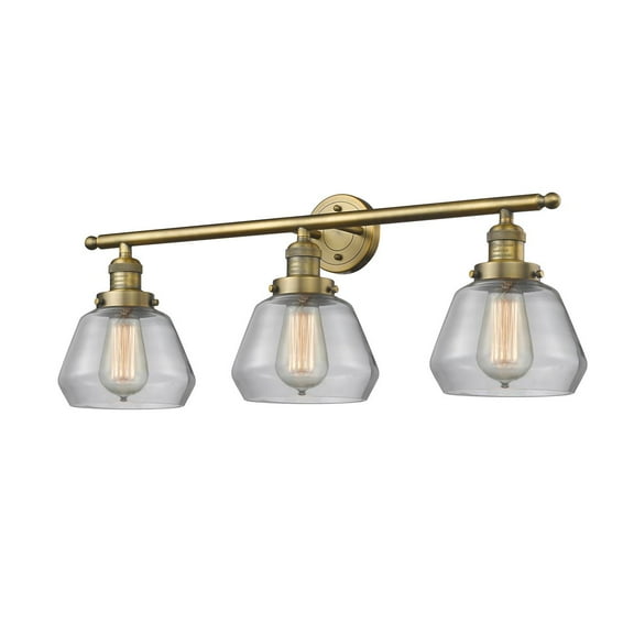 Innovations 3-LT LED Fulton 30" Bathroom Fixture - Brushed Brass - 205-BB-G172-LED