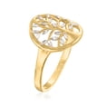 thumbnail image 3 of Ross-Simons 14kt 2-Tone Gold Cut-Out Tree Of Life Ring, Women's, Adult, 3 of 7