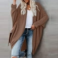 thumbnail image 3 of ShomPort Womens Fall Open Front Long Sleeve Oversized Knit Cardigans Sweaters Coats with Pockets, 3 of 5