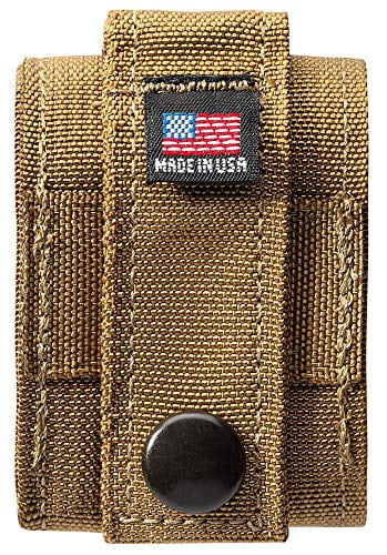 Zippo Coyote Tactical Pouch and Black Crackle Windproof Lighter Gift Set, Tan, One Size