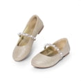 thumbnail image 5 of Zapatos DREAM PAIRS Bailarinas Mary Jane para Niñas Talla 3 W Dorado, 5 of 5