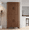 Walnut, variant on Easoger 69" Tall Kitchen Pantry Storage Cabinet with Sliding Door, Modern Curved Edge Pantry Cabinet with 5 Shelves for Dining Room, Walnut
