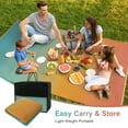 thumbnail image 4 of Lahome Decor 8'x 10' Outdoor Rug,Waterproof Patio Rug Reversible Indoor Outdoor Rug Lightweight Plastic Straw Rug for RV Camping Deck Balcony,Orange and Blue, 4 of 10