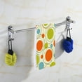 thumbnail image 2 of 60S Retro Orange Hand Towel Blue and Light Green Repeating Colorful Circle Soft Guest Face Bath Towel Bathroom Decorations Thin Kitchen Tea Dish Towels 15 x 30 inch, 2 of 8