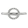 thumbnail image 4 of Solid 14k White Gold Diamond Open Round Halo Circle Ring Band Size 6.5 (.08 cttw.), 4 of 6