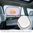 thumbnail image 4 of Yuyamidu Capybara Car Back Window Sun Shade for Baby Mushroom Car Side Window Sunshades 2 Pieces Easy to Install Interior Car Accessories Decorations, Purple, 4 of 7