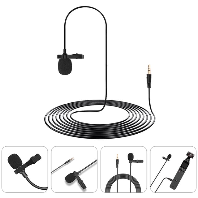 UPOUART Micrófono De Capacitor Negro Con Clip Para Cámara Gimbal Y Grabación De Definición