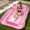 Clear Pink, variant on Inflatable Tanning Pool Lounger Float with Sprinkler, 81" x 53" Pool Floats Adult with Pillow, all in one Suntan Tub Raft Floatie with Drink Holder Sunbathing Water Lounge (Clear Blue)