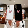 thumbnail image 2 of A Pink Heart Crossbody Lanyard Silicone Phone Case For Xiaomi Redmi Note 11 Pro 10 Pro 10 12 11S 9 10A 10C 9C 9A 9T Cover, 2 of 5