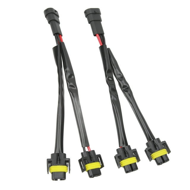 Conector de faro Nikou macho a hembra 2 piezas H11 H8 Arnés de cableado de extensión