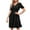 02 Black, variant on Weiqiqre Summer Dresses for Women Casual Fit and Flare Swing Dress Round Neck Short Sleeve Flowy Church Dress