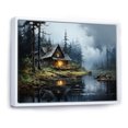 thumbnail image 2 of Designart "Of Serenity Lakehouse Shades wall art IV" Landscapes Floater Framed Wall Decor, 2 of 7
