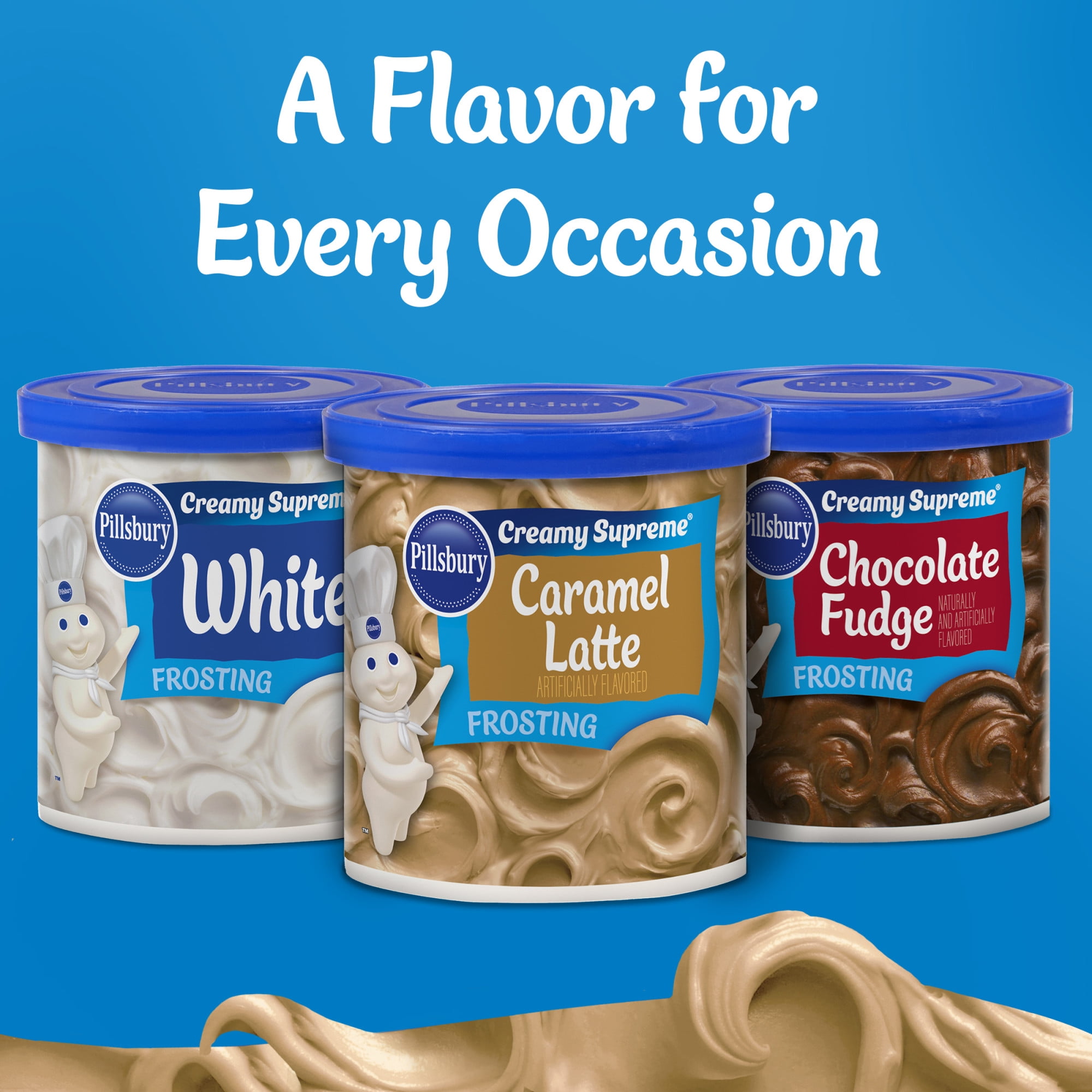 Pillsbury Creamy Supreme Caramel Latte Frosting, 16 oz Tub