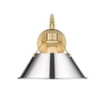 thumbnail image 3 of 3306-1W BCB-CH Golden Lighting Orwell - 1 Light Wall Sconce-9.63 Inches Tall and 10 Inches Wide-Brushed Champagne Bronze Finish-Chrome Shade Color, 3 of 3