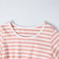 thumbnail image 6 of HILEELANG 4–13 Little/Big Girls Pink White Stripe Casual Short Sleeve Dress with Waist Tie Size 6-7, 6 of 8