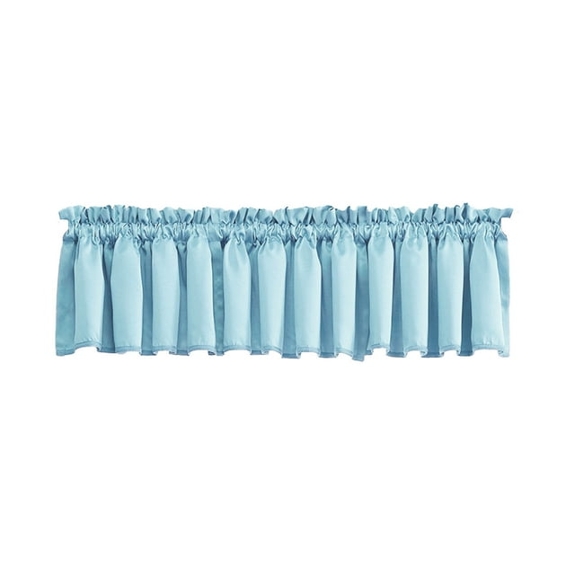 kyusrd Home Office Decor Specials!Solid Color Window Valance Cottage Layout Curtain Decoration Curtain Rod Pocket Valance For Kitchen/Living Room 18 X 54 In