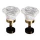 thumbnail image 4 of 2 tiradores de rosas para cajones, pomos de armario elegantes, fáciles de instalar, tiradores de puertas de muebles, tirador de puerta de armario para Transparente, 4 of 8