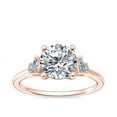 thumbnail image 1 of 0,70 Carat Rond Excellent Véritable Diamond Nouvelle Conception Bague Solitaire pour Mariage en Or Rose Massif 18K Taille 11, 1 of 8