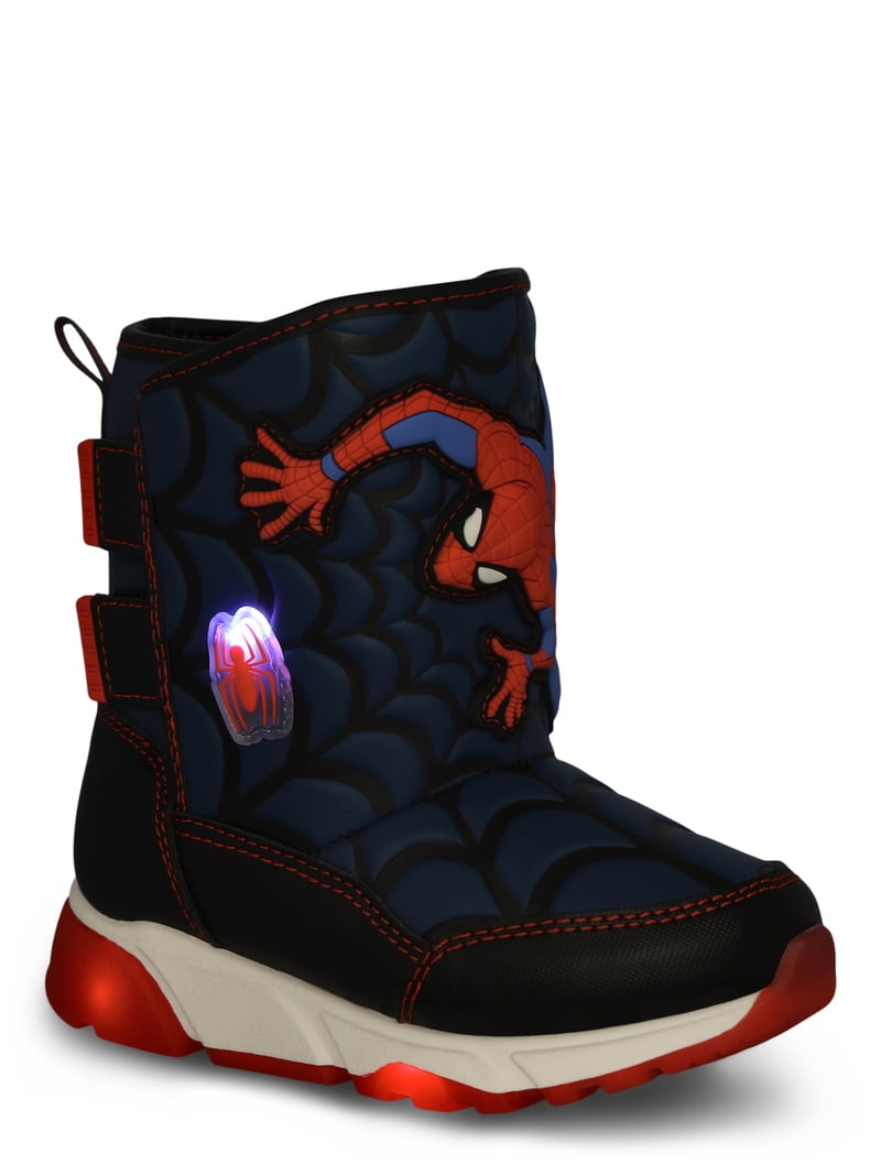 Spider-Man Toddler Boys Light Up Winter Snow Boots - Walmart.com display picture 3