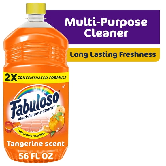 Fabuloso 2X Multi-Purpose Cleaner, No Rinse Floor Cleaner, Tangerine Scent, 56 fl oz