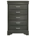 thumbnail image 5 of Brooklyn Twin 5 Pc Tufted Upholstery LED Bedroom set made with Wood in Gray, 5 of 28
