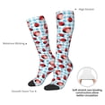 thumbnail image 4 of Honeii Flowers and Lady Bugs Print Long Socks,Novelty Design Socks Gift for Men and Women,Crew Socks,Calf Socks, 4 of 6