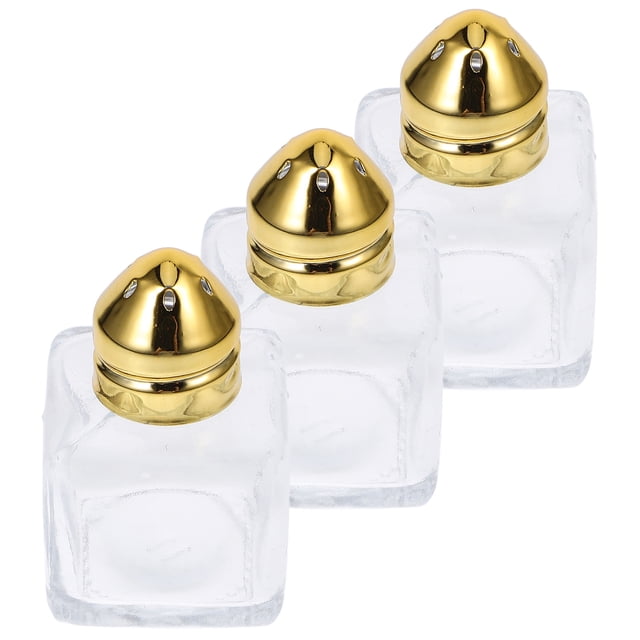 Salero compacto de vidrio para cocina, botella de condimentos, pimentero doméstico, 15ml, 3 uds.