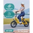 thumbnail image 2 of GOTRAX NEPHELE 16" Electric Bike for Adults, 350W/36V/ 15.5Mph & 25Mile Commuting Folding Adult E-bike, Yellow, 2 of 7