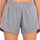 thumbnail image 3 of Pantalones cortos deportivos para mujer, pantalones cortos informales con forro y bolsillos con cremallera de cintura alta de secado rápido para uso en verano, 3 of 6