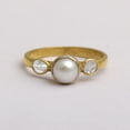 thumbnail image 4 of Mooneye 0.30 CTW Natural Diamond Polki Pearl Ethnic Women Gifts Ring 925 Sterling Silver Gold Plated, 4 of 5