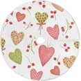 thumbnail image 1 of FMSHPON Valentines Mother's Day Hearts Xmas Christmas Tree Skirt Stand Mat for Holiday Party Decoration Indoor Outdoor 48 inches, 1 of 6