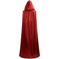 thumbnail image 6 of MuZeFu Medieval Women Cloak Patchwork Hooded Casual Party Retro Gothic Long Cloak Stage Outfit, 6 of 9