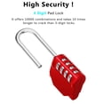 thumbnail image 2 of ZHEGE Combination Lock 2 Pack, 2.2 Inch Long Shackle Padlock, 4 Digit Outdoor Waterproof Resettable Padlock for School Gym Locker, Fence, Gate, Toolbox, 2 of 4