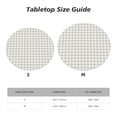 thumbnail image 7 of YFYANG Round Fitted Table Cloth, Waterproof Gray Plaid Texture Pattern Polyester Table Cover, Indoor Outdoor Decorative Tablecloths with Elastic Edge, 7 of 7