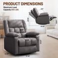 thumbnail image 2 of Korser Swivel Rocker Recliner Chair with Massage Linen for Living Room,Dark Grey, 2 of 6