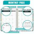 thumbnail image 5 of 2026 Planner - 2026 Weekly and Monthly Planner from Jan. 2026 to Dec. 2026, Calendar Planner 2026 with Spiral Bound & Colorful Tabs, 6.2" x 8.5", 5 of 6