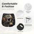 thumbnail image 4 of Daiia Vintage Pattern Flower Skull Pattern Women's 2 in 1 Running Shorts - Lightweight Athletic Workout Gym Yoga Shorts Liner with Phone Pockets-XX-Large, 4 of 7