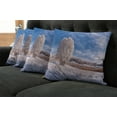 thumbnail image 2 of Ambesonne Nature Throw Pillow Cover 4 Pack, Winter Snow Landscape, 20", Turquoise Avocado Green, 2 of 6