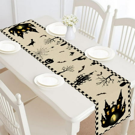 

Halloween Tablecloth Halloween Party Table Runners Halloween Series Printed Table Flag Halloween Holiday Party Dining Table Decor