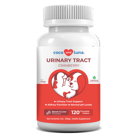 UPC: 0602217996871 | Coco and Luna Urinary Tract Support for Dogs – 120 Chewable Tablets