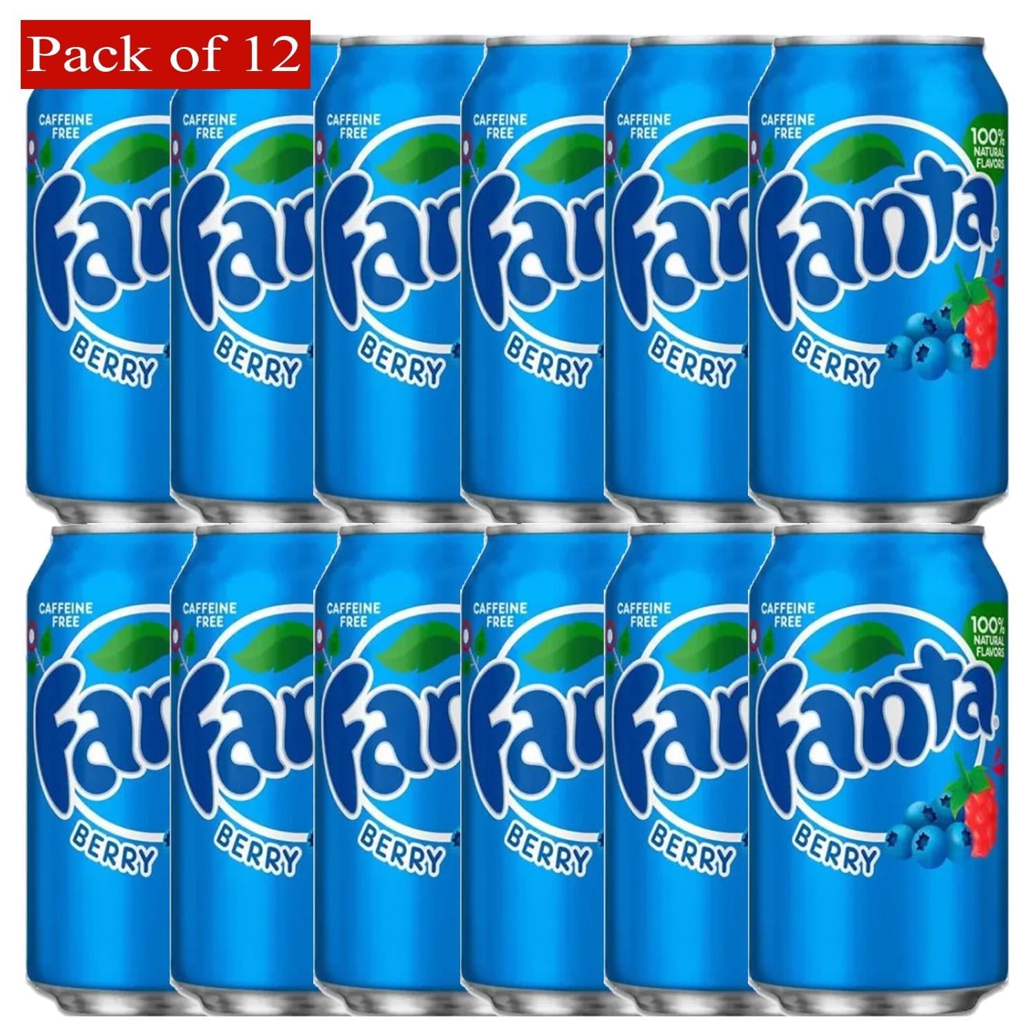 Fanta Berry Flavor, 355ml Cans (Pack of 12 Cans)