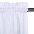 thumbnail image 6 of Shininglove Cafe Curtains 24 inch Length, Embossed Textured Soft Microfiber Kitchen Tier Curtains for Bathroom, White, 30"W x 24"L, 2 Pack, 6 of 6