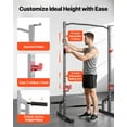 thumbnail image 4 of VEVOR Power Cage Squat Rack, Multifunctional Power Rack Home Gym, 1000LBS Strength Training Workout Equipment with 4 Band Pegs, Adjustable J-Hooks & Safety Bars for Barbell Squat Bench Press Pull-Up, 4 of 9